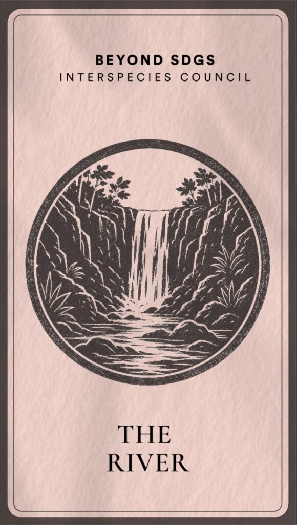 The River role card — more-than-human family of the Interspecies Council deck